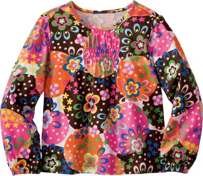 Softly Smocked Print Tee