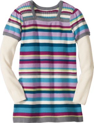 Ribbed Sleeve Sweater Tunic