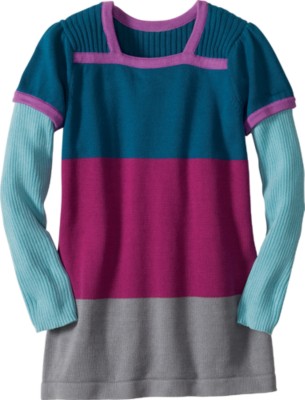 Ribbed Sleeve Sweater Tunic
