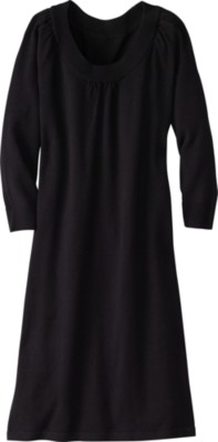 Soft Gathers Sweater Dress