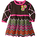 Flamestitch Sweater Dress For Babies