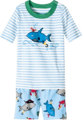 Short John Pajamas In Organic Cotton