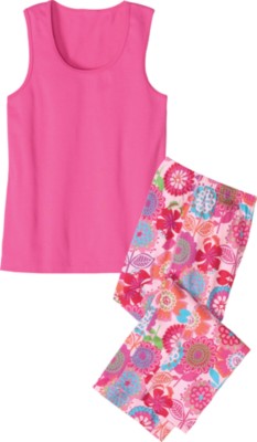 Women's Crop John Pajamas In Organic Cotton