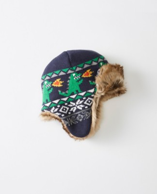 Fur Trim Flapper Hat
