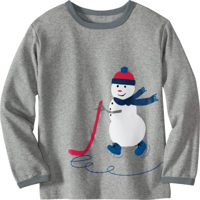 Snow People Boxy Tee In Organic Cotton